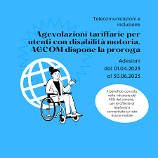 Agevolazioni previste dall’Agcom per le persone con disabilità